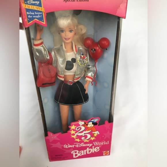 SPECIAL EDITION 25TH ANNIVERSARY WALT DISNEY WORLD BARBIE UNOPENED 1996 - Picture 8 of 8
